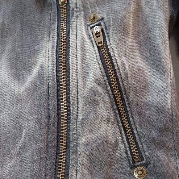 Current/ Elliott Gray Studded Moto Jacket - Picture 3 of 10